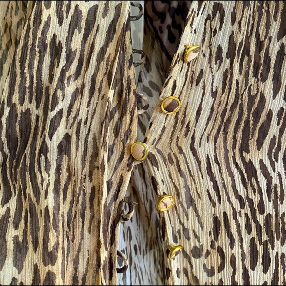 Zimmermann Leopard Print Neck Tie Dress with scarf for hair or waist - Picture 8 of 15